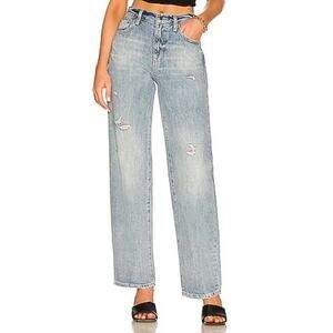 Pistola Jeans Bobbie High‎ Rise Wide Leg Baggy Distressed Light Wash Size 25